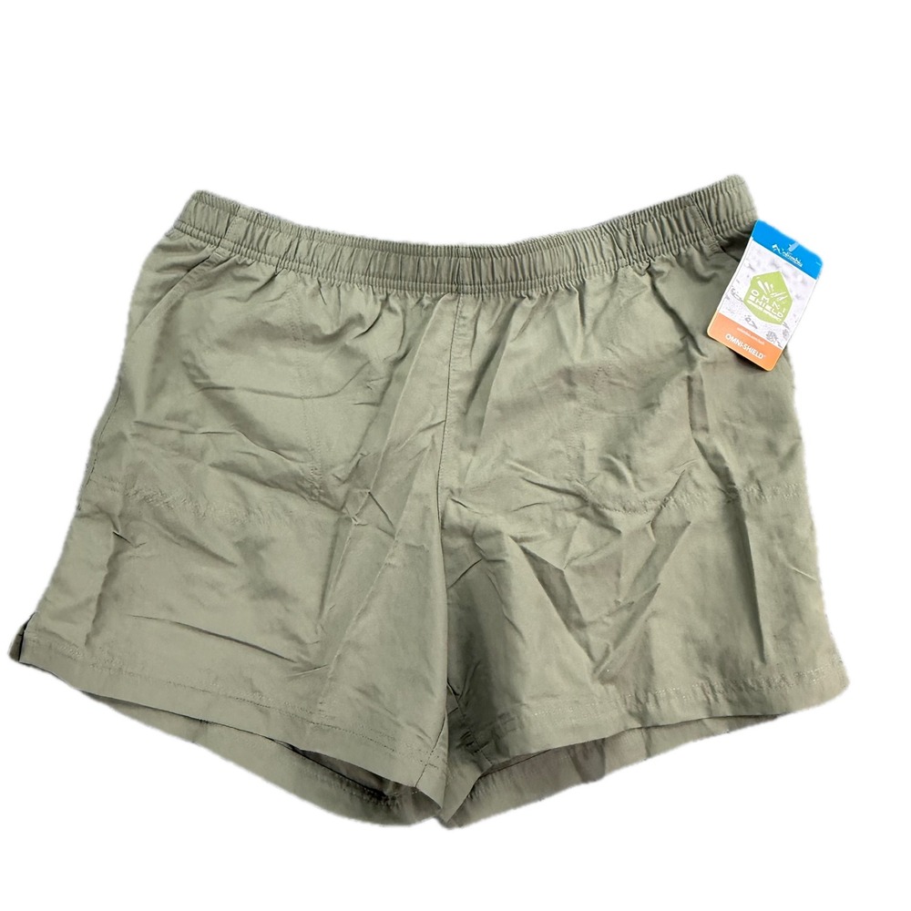 Columbia Sandy River II Shorts Womens L Green Omni-Shield Hiking AL9550-397